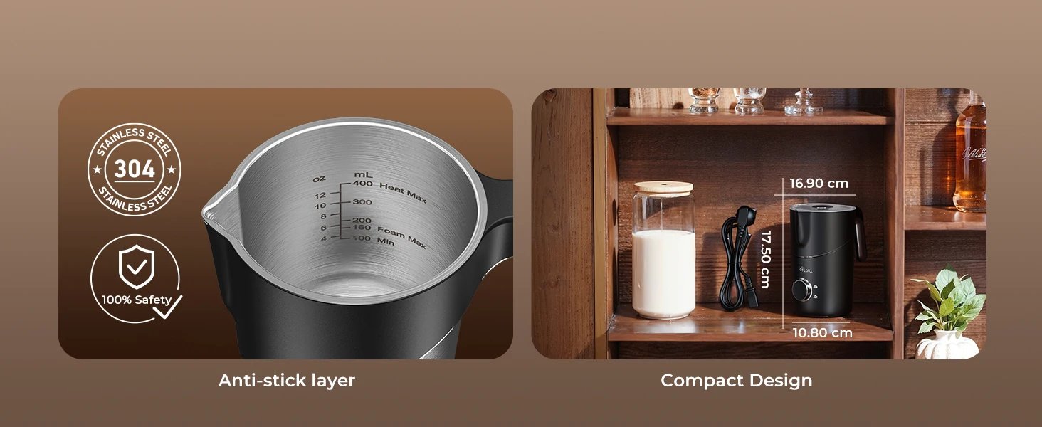 Electric Milk Frother 600ml Automatic Cold Hot Foam Maker for Coffee Latte Cappuccino Macchiato Hot Chocolate Kitchen Appliance