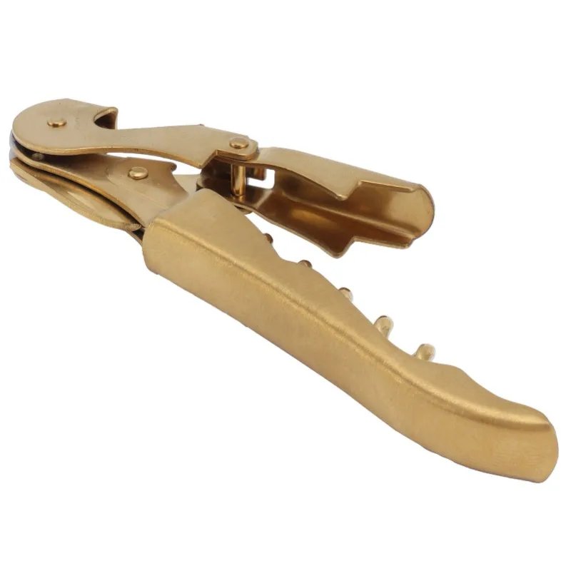 Sea Horse Corkscrew Wine Tool Bottle Opener Knife Stainless Steel Hippocampus Can Opener Double Hinged CorkscrewGold