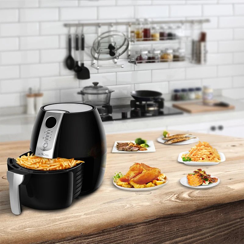 ULTREAN 4L Air Fryer Electric Hot fryer Oil-free Auto Household Kitchen 360&deg;Baking Convection Oven Deep Fryer with Touch Control