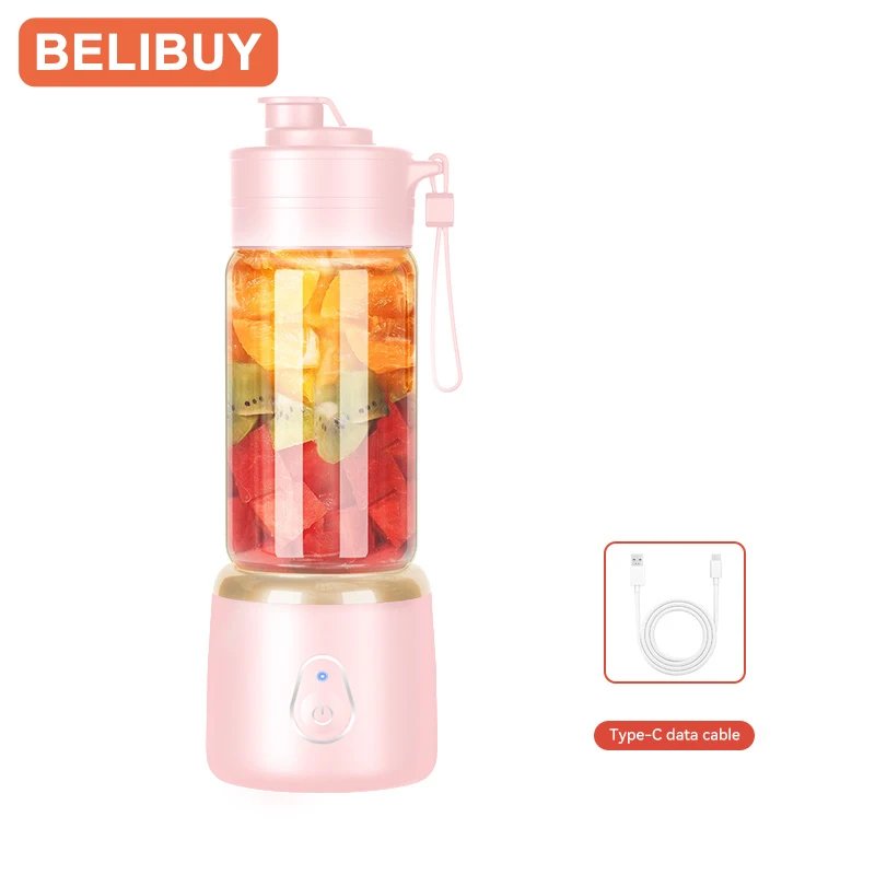 Portable Blender Electric Juicer 600ML Fruit Mixers 2000mAh USB Rechargeable Smoothie Mini Blender Multifunction Juice Maker