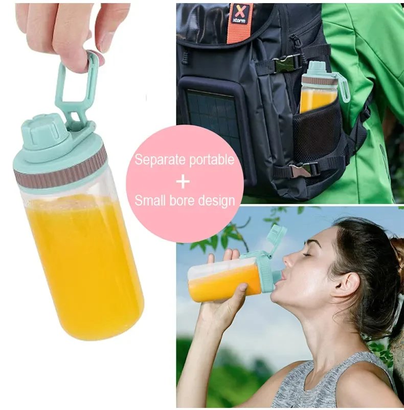 Portable Electric Fruit Juicer Wireless USB Rechargeable 6 Blades Mini Mixer Multifunction Summer Smoothie Blender Machine
