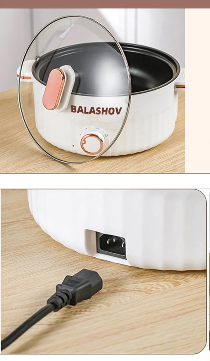 3L Portable Electric Rice Cooker 110V US Multifunctional Double Layer Pan Non-stick Cookware for Kitchen and Home Appliance