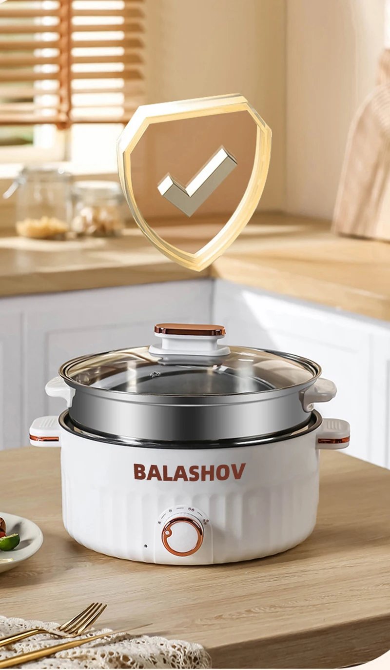 3L Portable Electric Rice Cooker 110V US Multifunctional Double Layer Pan Non-stick Cookware for Kitchen and Home Appliance