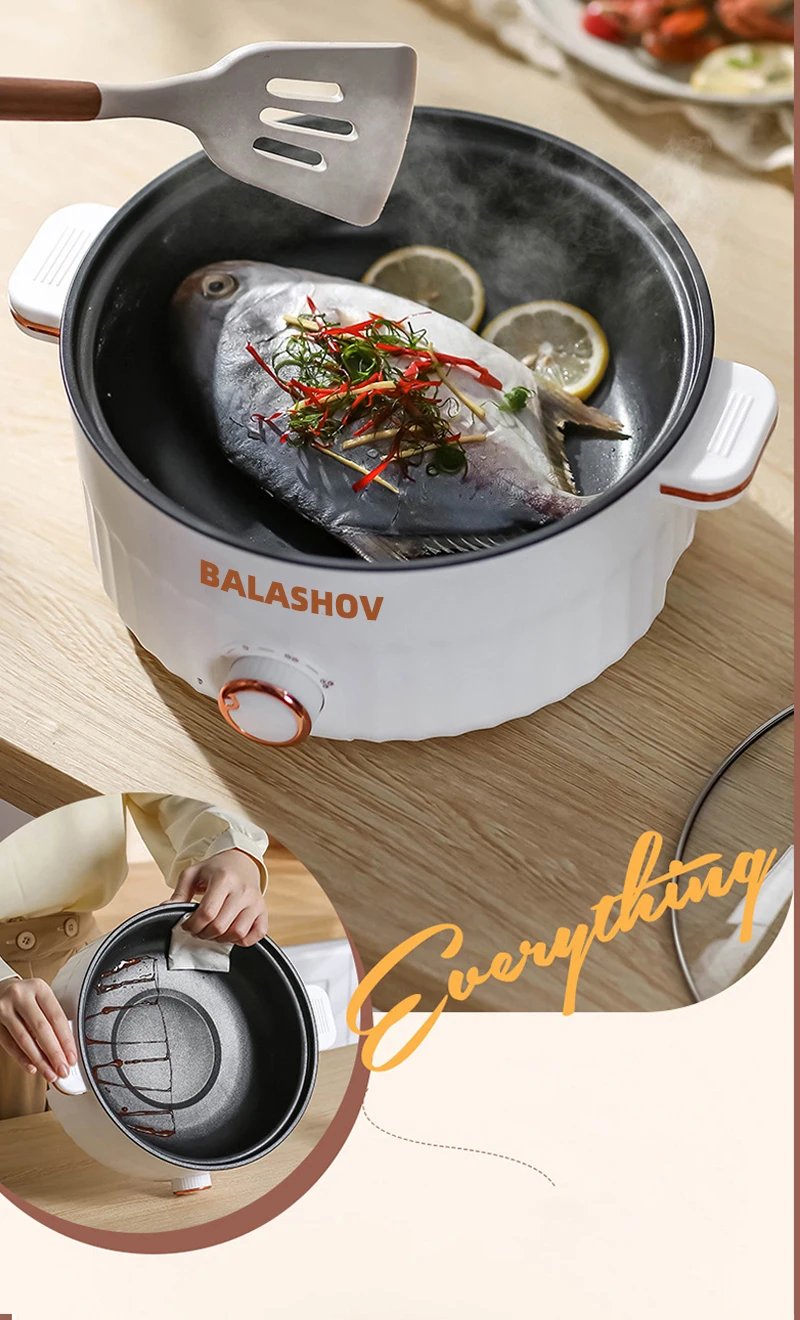 3L Portable Electric Rice Cooker 110V US Multifunctional Double Layer Pan Non-stick Cookware for Kitchen and Home Appliance