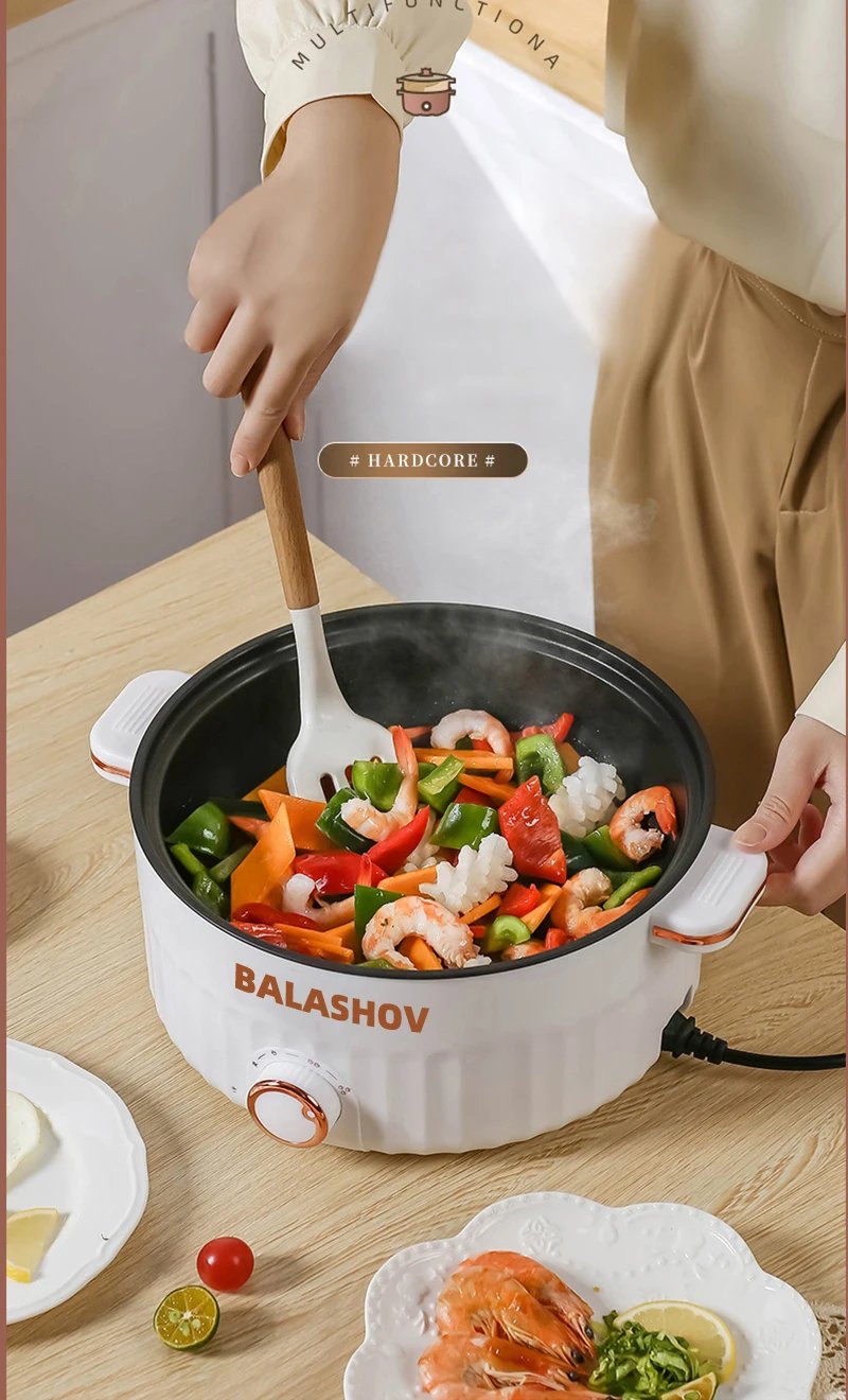 3L Portable Electric Rice Cooker 110V US Multifunctional Double Layer Pan Non-stick Cookware for Kitchen and Home Appliance