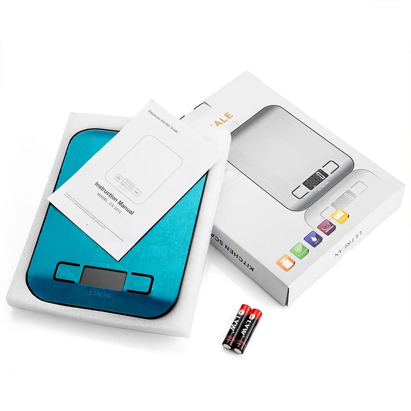 ULTREAN Digital Kitchen Scale 5000g/1g Multifunction Electric Food Scale LCD Display High Precise Waterproff Measuring Scale