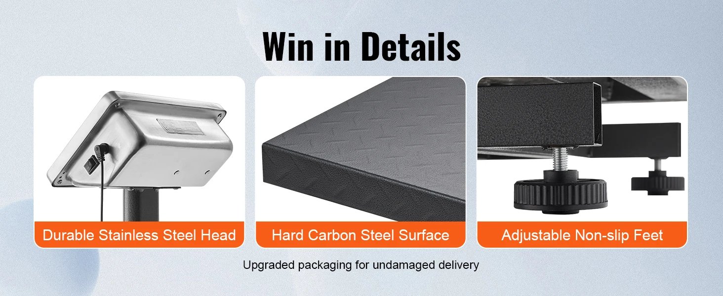 SucceBuy Computing Digital Platform Scale 660 lbs Load with LB/KG Tare Price Calculator Stainless Steel High-Definition Display SucceBuy Computing Digital Platform Scale 660 lbs Load with LB/KG Tare Price Calculator Stainless Steel High-Definition Display