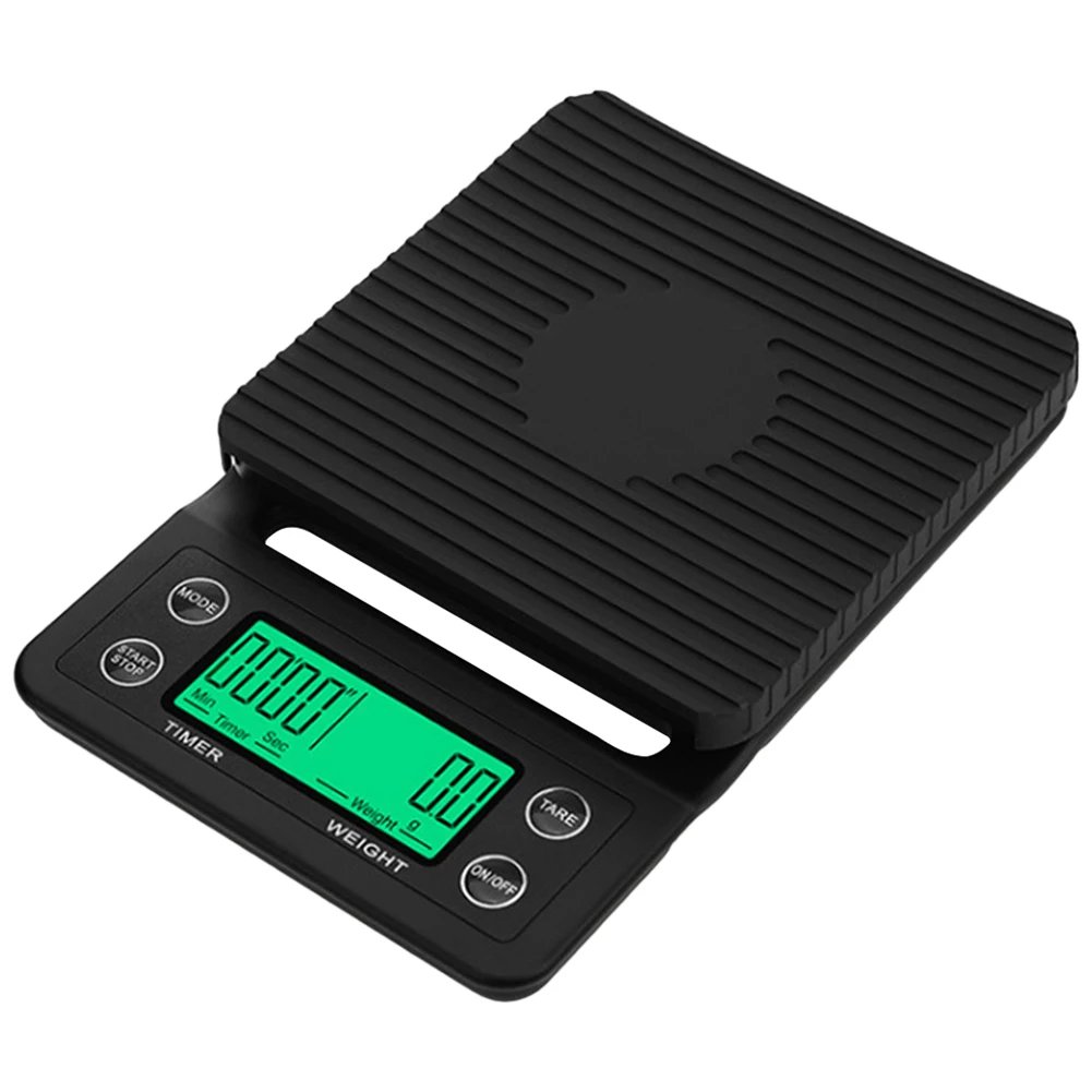 5/3kg LCD Kitchen Coffee Scale with Timing Digital Display Timer Coffee Weight Tool High Precision Measuring Precision LCD Scale
