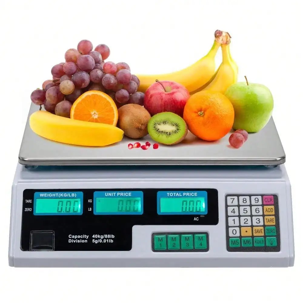 88 LB 40KG/5g Digital Weight Scale Price Computing Food Meat Produce 2 Colors 88 LB 40KG/5g Digital Weight Scale Price Computing Food Meat Produce 2 Colors
