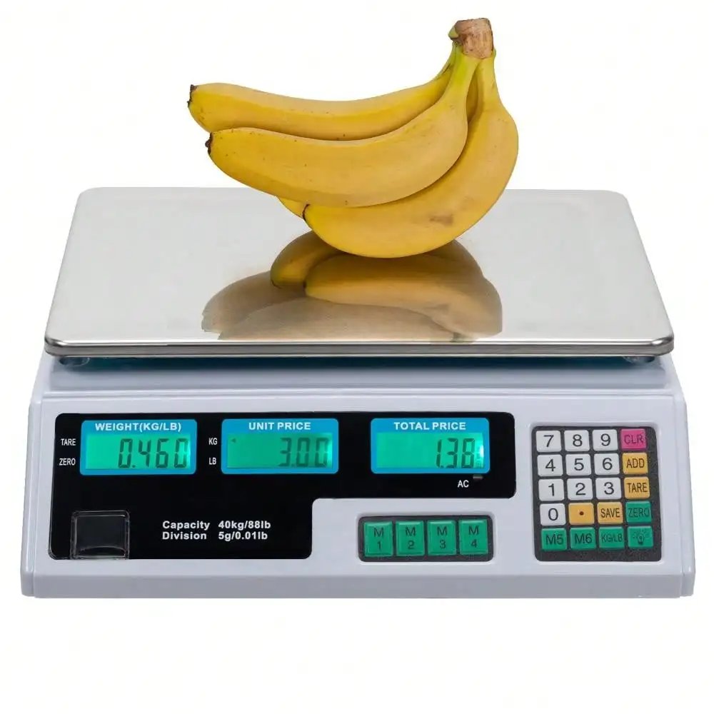 88 LB 40KG/5g Digital Weight Scale Price Computing Food Meat Produce 2 Colors 88 LB 40KG/5g Digital Weight Scale Price Computing Food Meat Produce 2 Colors