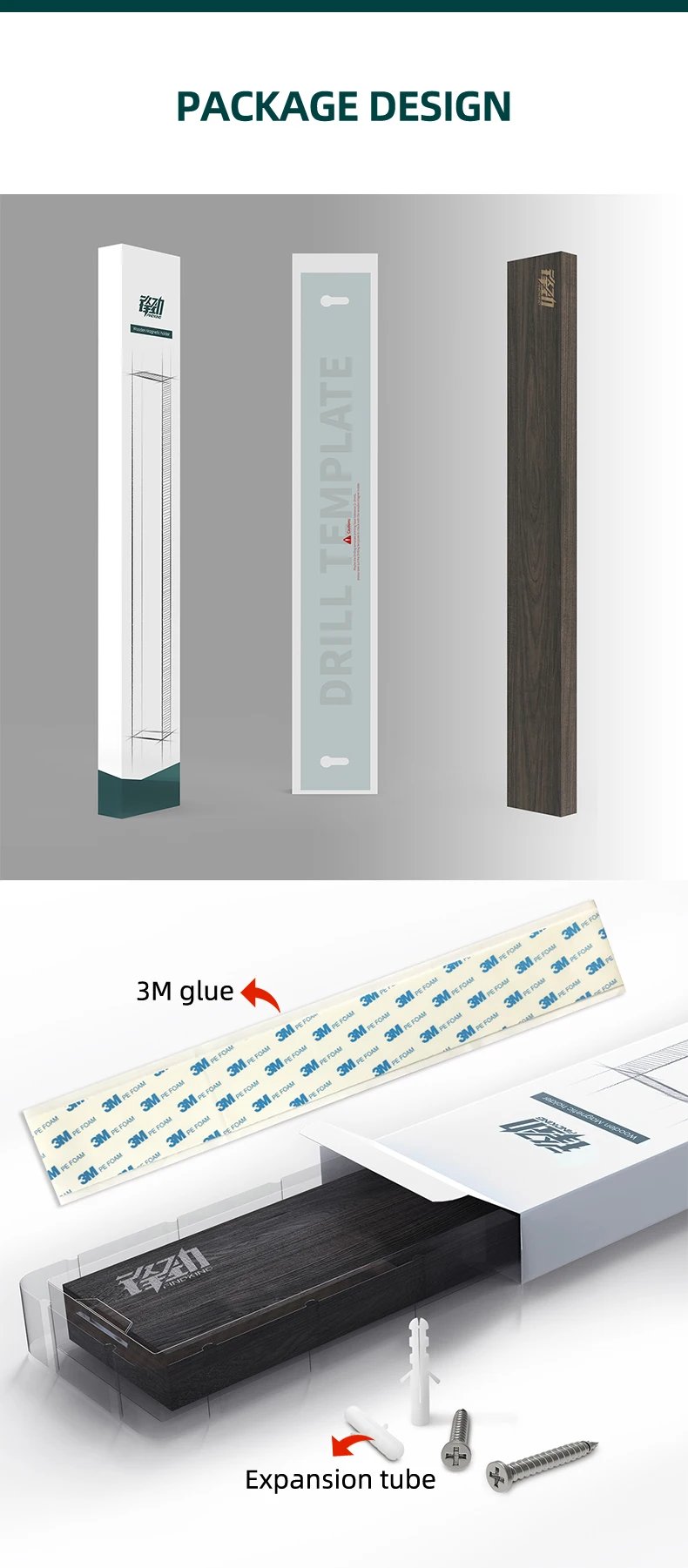 FINDKING New Design Powerful Magnetic Knife Strip Handmade Ash Wood Knives Holder Wall Mount Block  3pcs 12' 16' 18 inch Rack