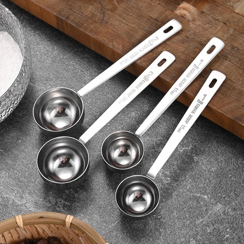 15/30ml Stainless Steel Coffee Scoop Measuring Spoon Milk Coffee Bean Spoon Long Handle Coffee Spoons Baking Coffeeware Tools 15/30ml Stainless Steel Coffee Scoop Measuring Spoon Milk Coffee Bean Spoon Long Handle Coffee Spoons Baking Coffeeware Tools