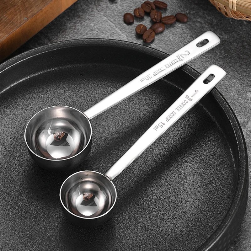 15/30ml Stainless Steel Coffee Scoop Measuring Spoon Milk Coffee Bean Spoon Long Handle Coffee Spoons Baking Coffeeware Tools 15/30ml Stainless Steel Coffee Scoop Measuring Spoon Milk Coffee Bean Spoon Long Handle Coffee Spoons Baking Coffeeware Tools