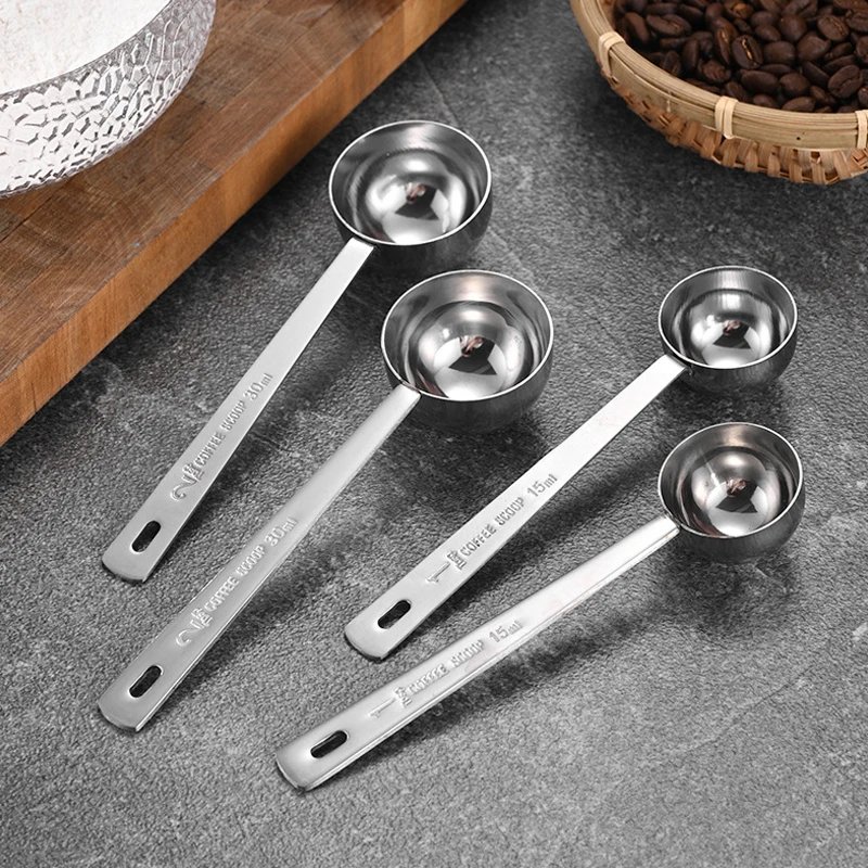 15/30ml Stainless Steel Coffee Scoop Measuring Spoon Milk Coffee Bean Spoon Long Handle Coffee Spoons Baking Coffeeware Tools 15/30ml Stainless Steel Coffee Scoop Measuring Spoon Milk Coffee Bean Spoon Long Handle Coffee Spoons Baking Coffeeware Tools
