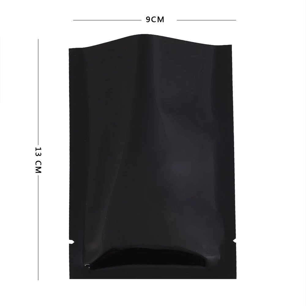 Reusable Metallic Mylar Organizer Bags, Open Top Pouches, Vacuum Heat Seal, Smell Proof Packaging Bags, Glossy Black Reusable Metallic Mylar Organizer Bags, Open Top Pouches, Vacuum Heat Seal, Smell Proof Packaging Bags, Glossy Black