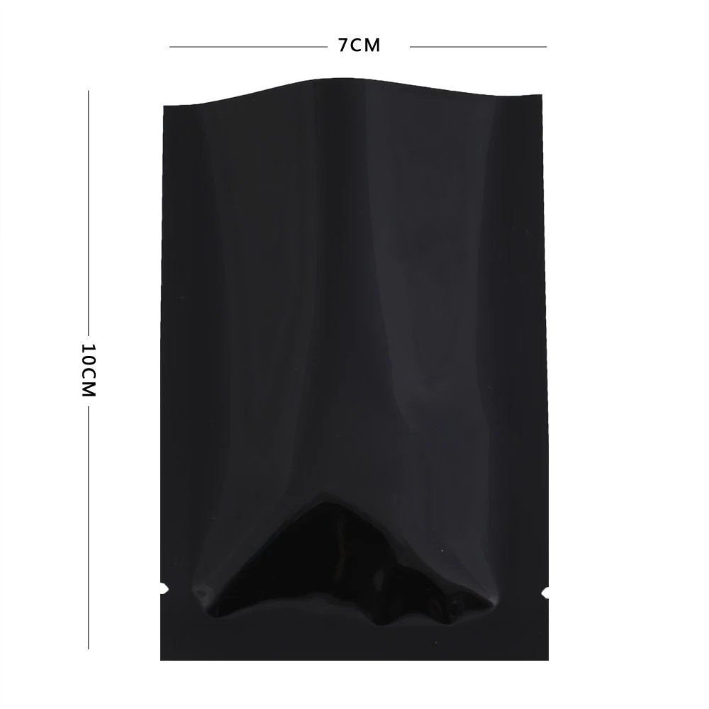 Reusable Metallic Mylar Organizer Bags, Open Top Pouches, Vacuum Heat Seal, Smell Proof Packaging Bags, Glossy Black Reusable Metallic Mylar Organizer Bags, Open Top Pouches, Vacuum Heat Seal, Smell Proof Packaging Bags, Glossy Black