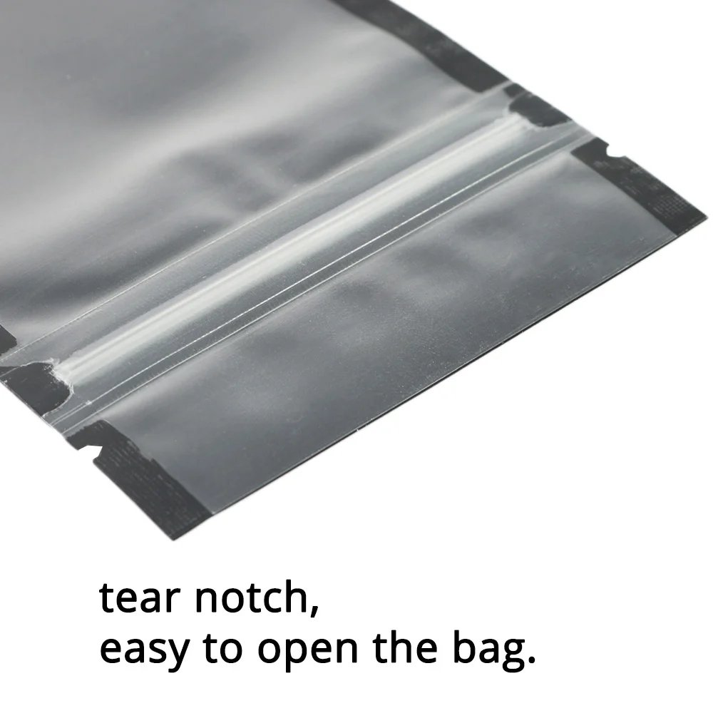 Heat Sealable Flat Plastic Mylar Packaging Bags Reusable Eco-friendly Zipper Matte Black Zip Lock Pouch With Frosted Window Heat Sealable Flat Plastic Mylar Packaging Bags Reusable Eco-friendly Zipper Matte Black Zip Lock Pouch With Frosted Window