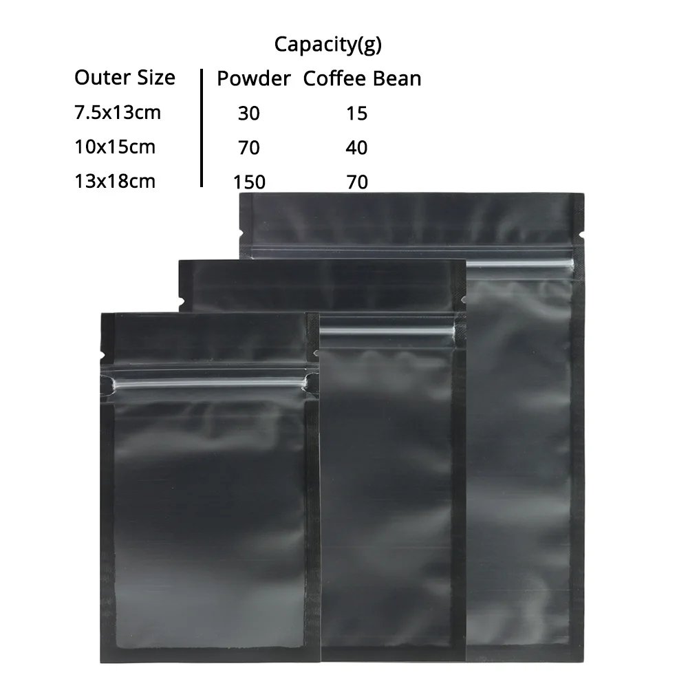 Heat Sealable Flat Plastic Mylar Packaging Bags Reusable Eco-friendly Zipper Matte Black Zip Lock Pouch With Frosted Window Heat Sealable Flat Plastic Mylar Packaging Bags Reusable Eco-friendly Zipper Matte Black Zip Lock Pouch With Frosted Window
