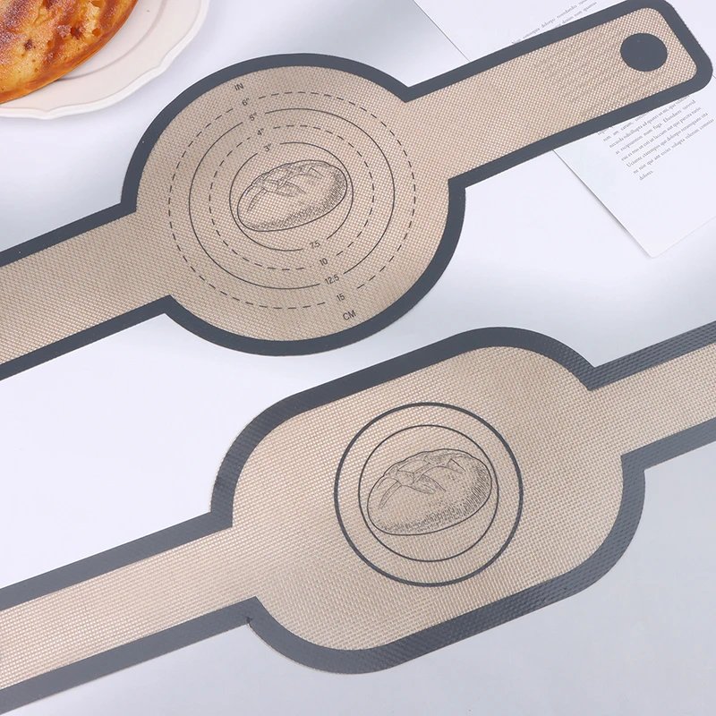Silicone Baking Mat Dough Transfer Pad Instead Of Parchment Sling Long Handle Sling Non-Stick Extraction Pad Oven Accessories
