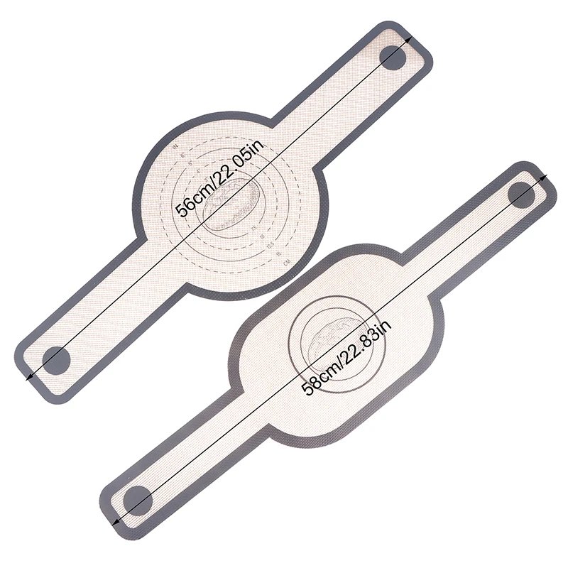 Silicone Baking Mat Dough Transfer Pad Instead Of Parchment Sling Long Handle Sling Non-Stick Extraction Pad Oven Accessories