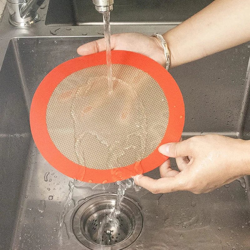 Non Stick Round Silicone Baking Mat Heat Resistant Cake Pan Liner Baking Sheets Macaron Pizza Bread Baking for Oven Air Fryer