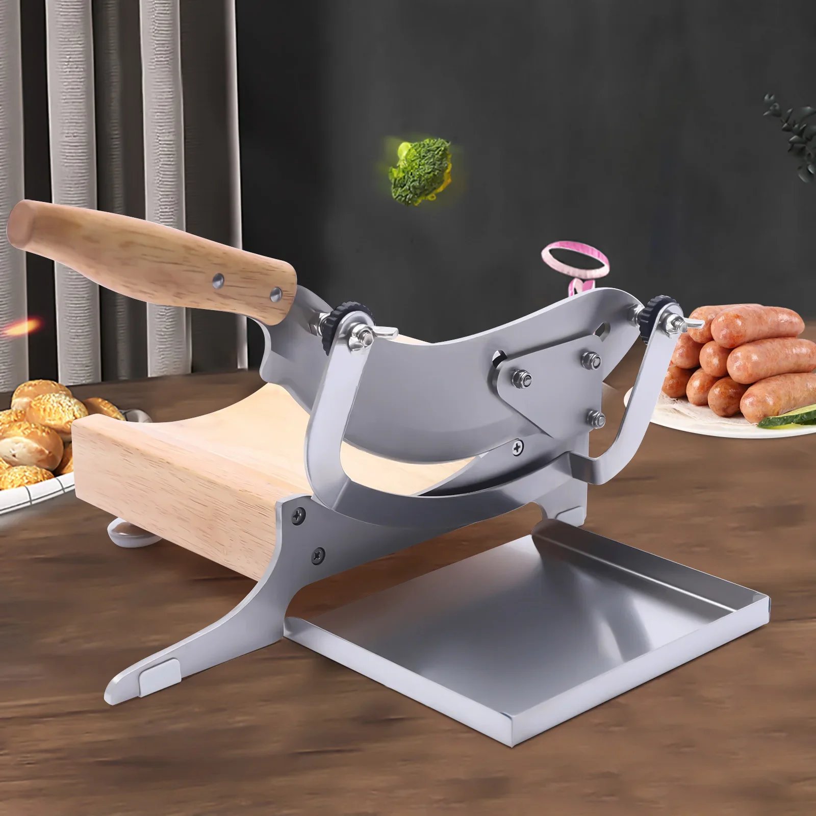 Biltong Slicer with Ergonomic Handle &ndash; Adjustable Slice Thickness, Safe, Easy to Use, and Clean
