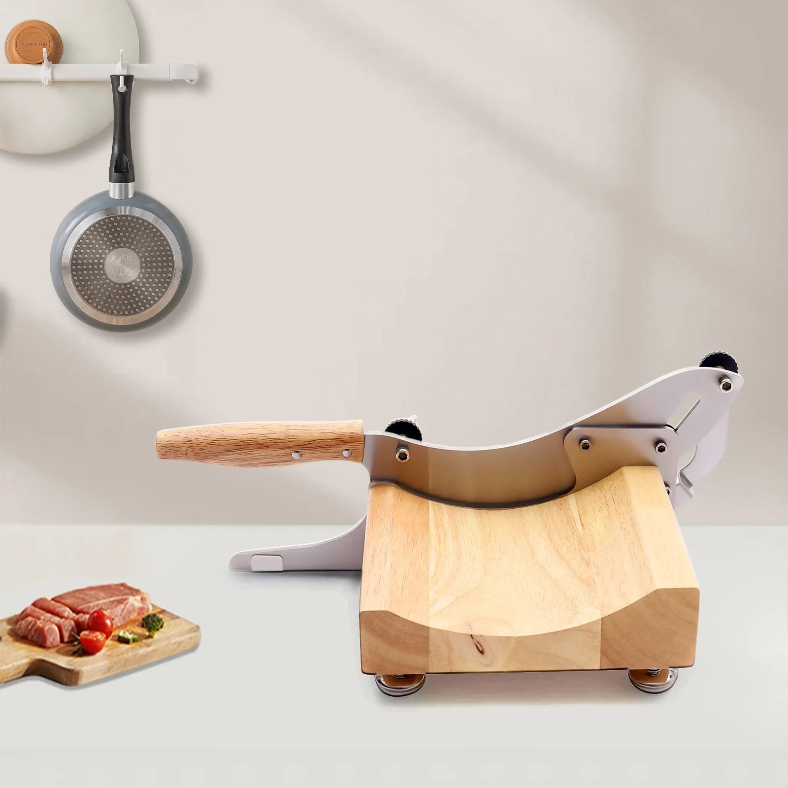 Biltong Slicer with Ergonomic Handle &ndash; Adjustable Slice Thickness, Safe, Easy to Use, and Clean