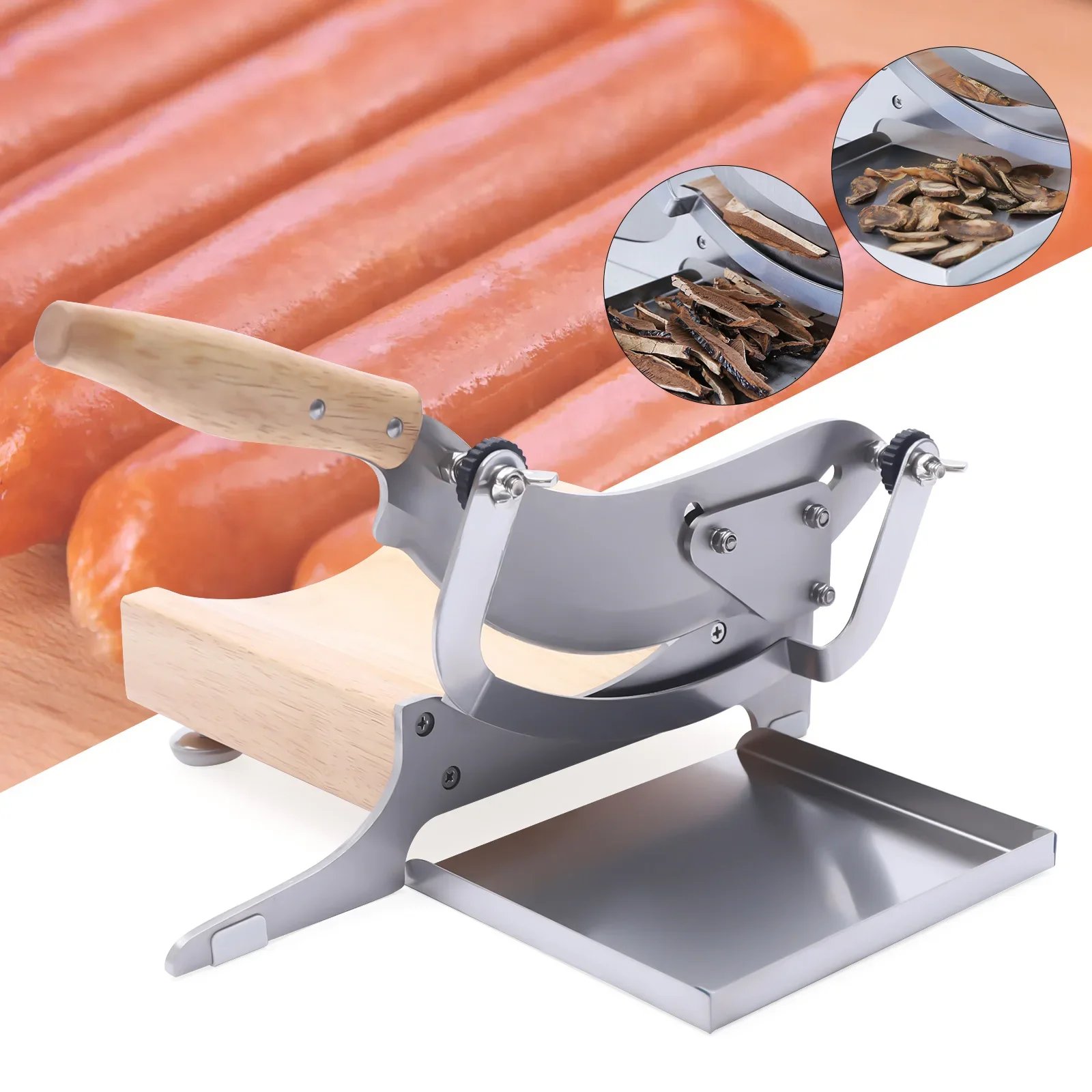 Biltong Slicer with Ergonomic Handle &ndash; Adjustable Slice Thickness, Safe, Easy to Use, and Clean