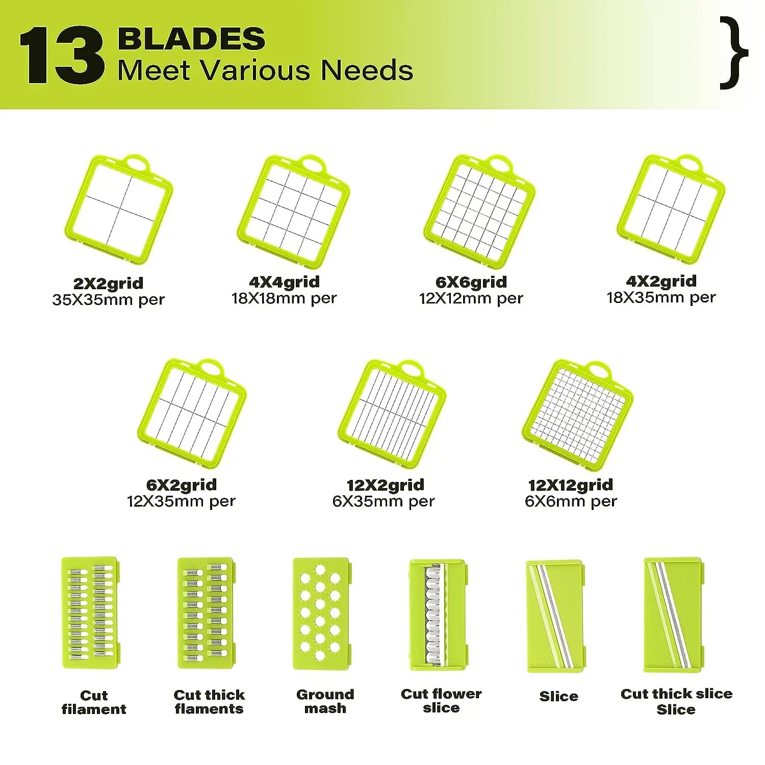 Vegetable Chopper Onion Grater Carrot Potato Shredder Fruit Slicer Garlic Chopper Multifunctional Kitchen Tool with Container