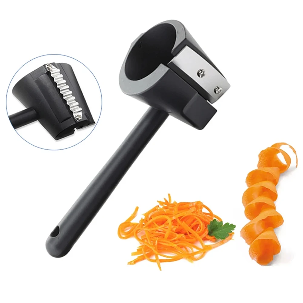 Vegetable Fruit Cutter Household Spiral Funnel Flower Shredder Peeler Artifact Portable Fast Carrot Cutter Slicer Spiral Cutter