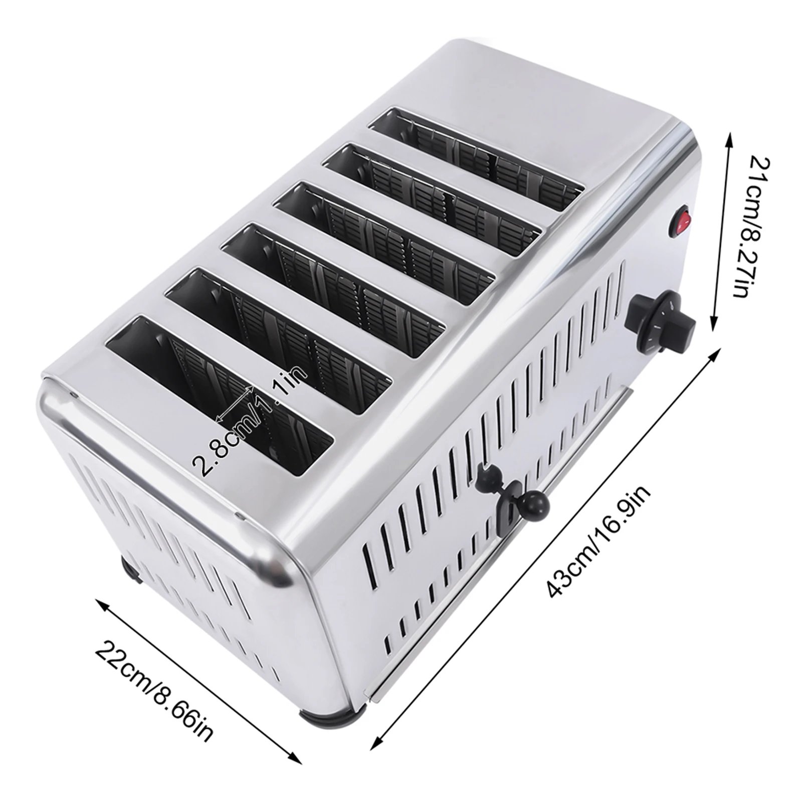 Breakfast Silver Toaster Home Stainless Steel Bread Baking Machine with Timing Function Commercial Bread Maker Machine for Home