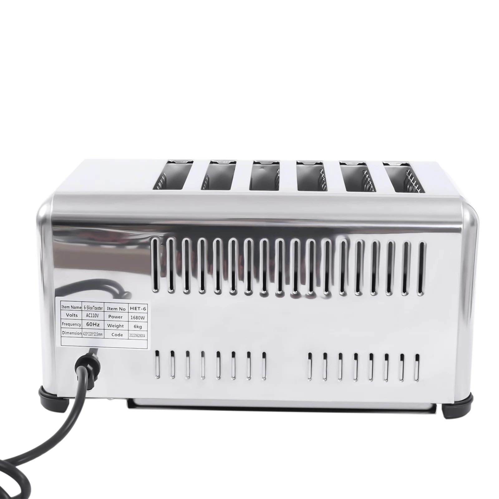 Breakfast Silver Toaster Home Stainless Steel Bread Baking Machine with Timing Function Commercial Bread Maker Machine for Home