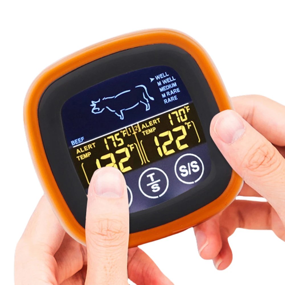 Digital Meat Kitchen Thermometer with 2 Probes Waterproof Meat Temperature Thermometer Probe Meat Temperature Probe for Grilling