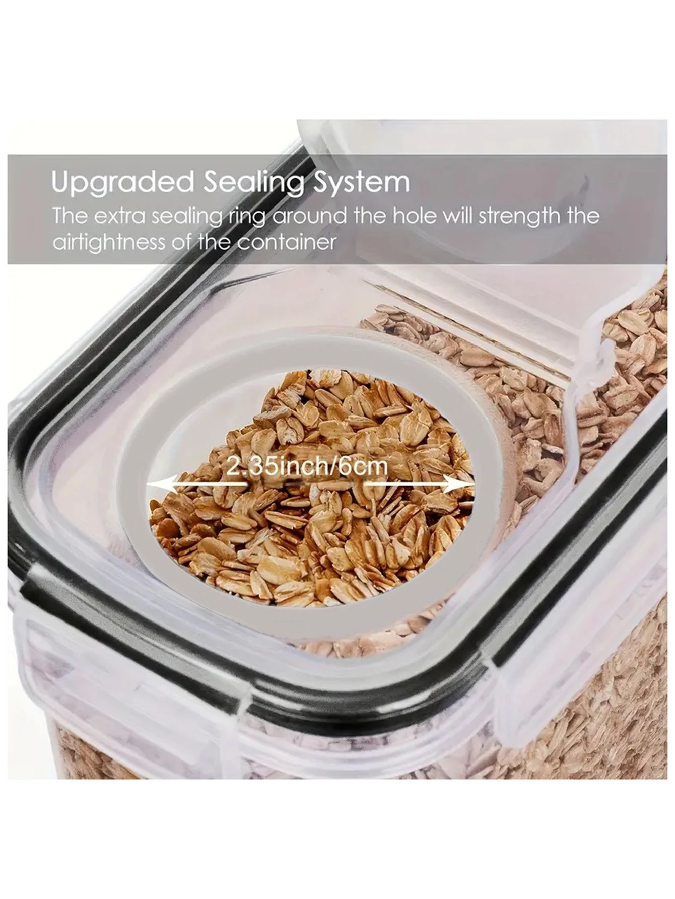 4pcs4l  Large Food Storage Containers With Lids, Airtight Food Storage Containers For Kitchen Pantry Organization And Storage