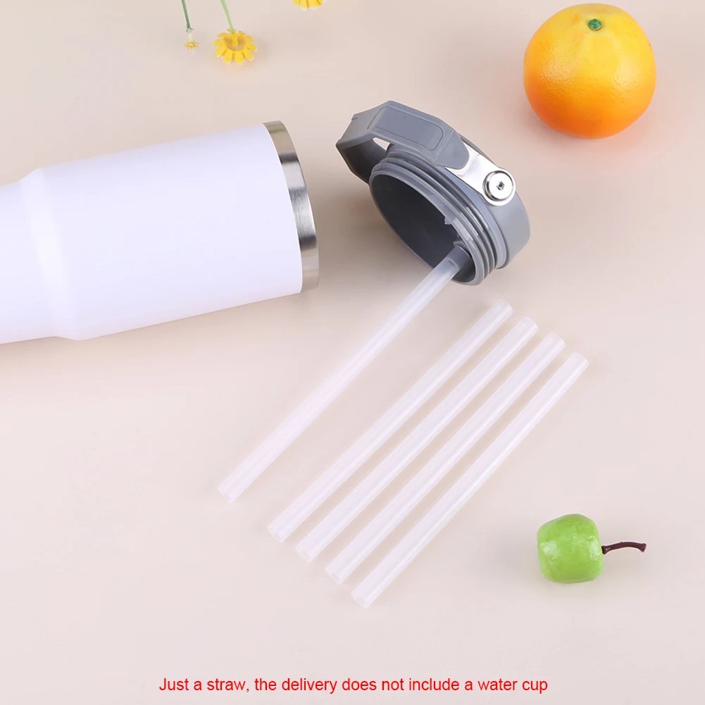 5Pcs Replacement Straws Wear-Resistant Reusable Straws Clear Straws Long Straws for Stanley 30oz Cup