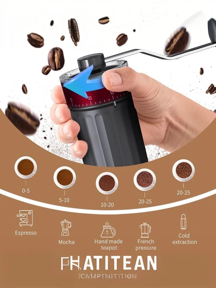 Manual Coffee Grinders Hand-Cranked Coffee Machine Ceramic Core Coffee Bean Mill Portable Espresso Grinder Suitable Home Travel Manual Coffee Grinders Hand-Cranked Coffee Machine Ceramic Core Coffee Bean Mill Portable Espresso Grinder Suitable Home Travel