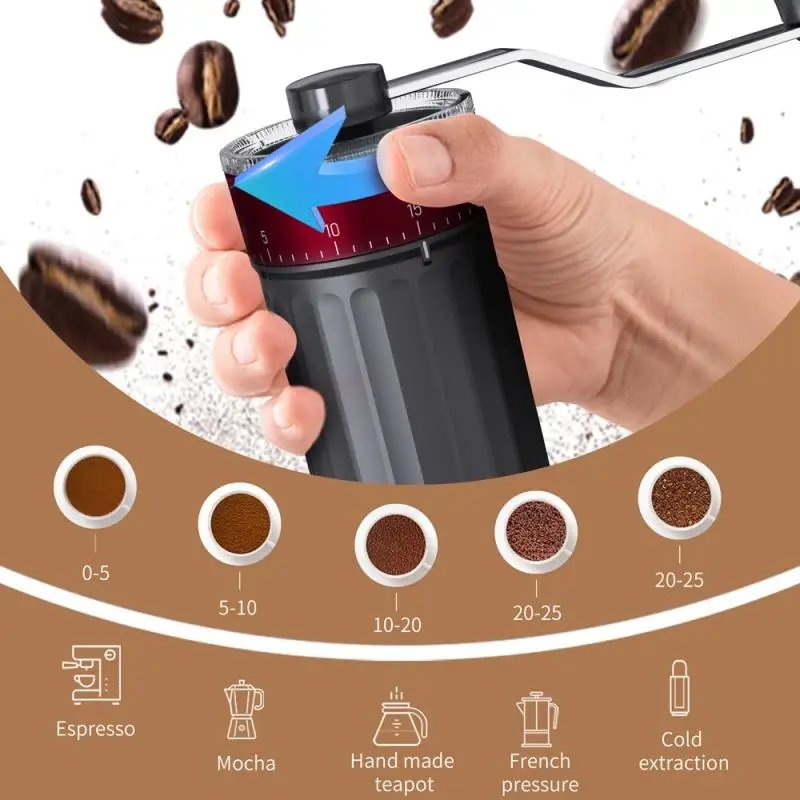Manual Coffee Grinders Hand-Cranked Coffee Machine Ceramic Core Coffee Bean Mill Portable Espresso Grinder Suitable Home Travel Manual Coffee Grinders Hand-Cranked Coffee Machine Ceramic Core Coffee Bean Mill Portable Espresso Grinder Suitable Home Travel
