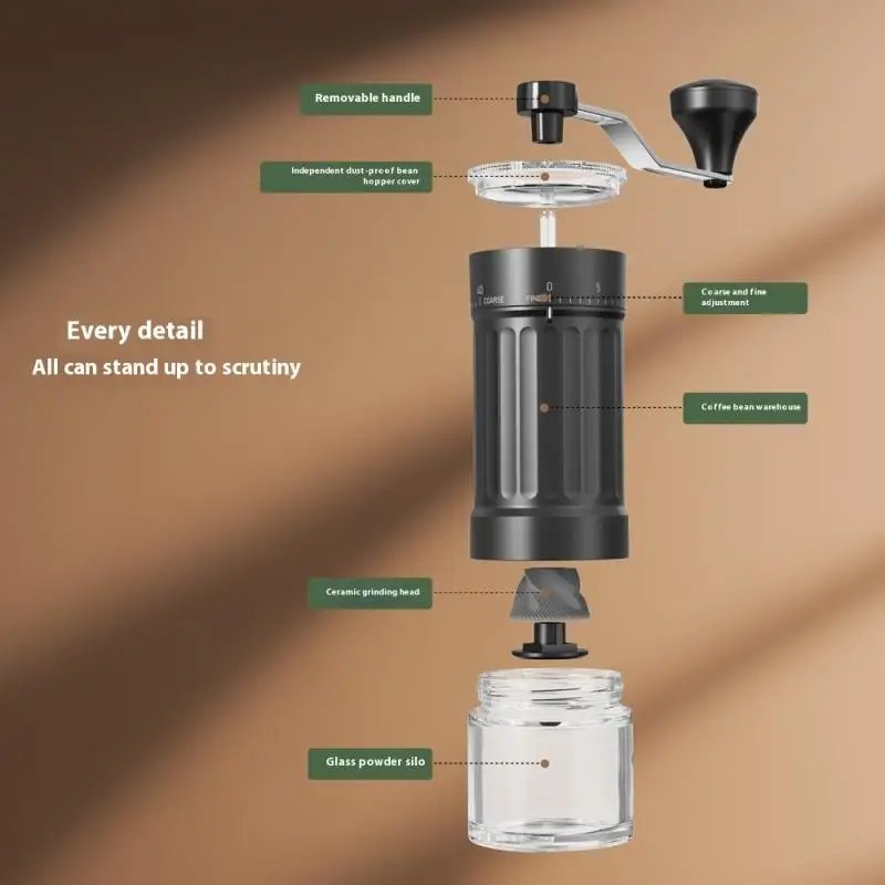 Manual Coffee Grinders Hand-Cranked Coffee Machine Ceramic Core Coffee Bean Mill Portable Espresso Grinder Suitable Home Travel Manual Coffee Grinders Hand-Cranked Coffee Machine Ceramic Core Coffee Bean Mill Portable Espresso Grinder Suitable Home Travel