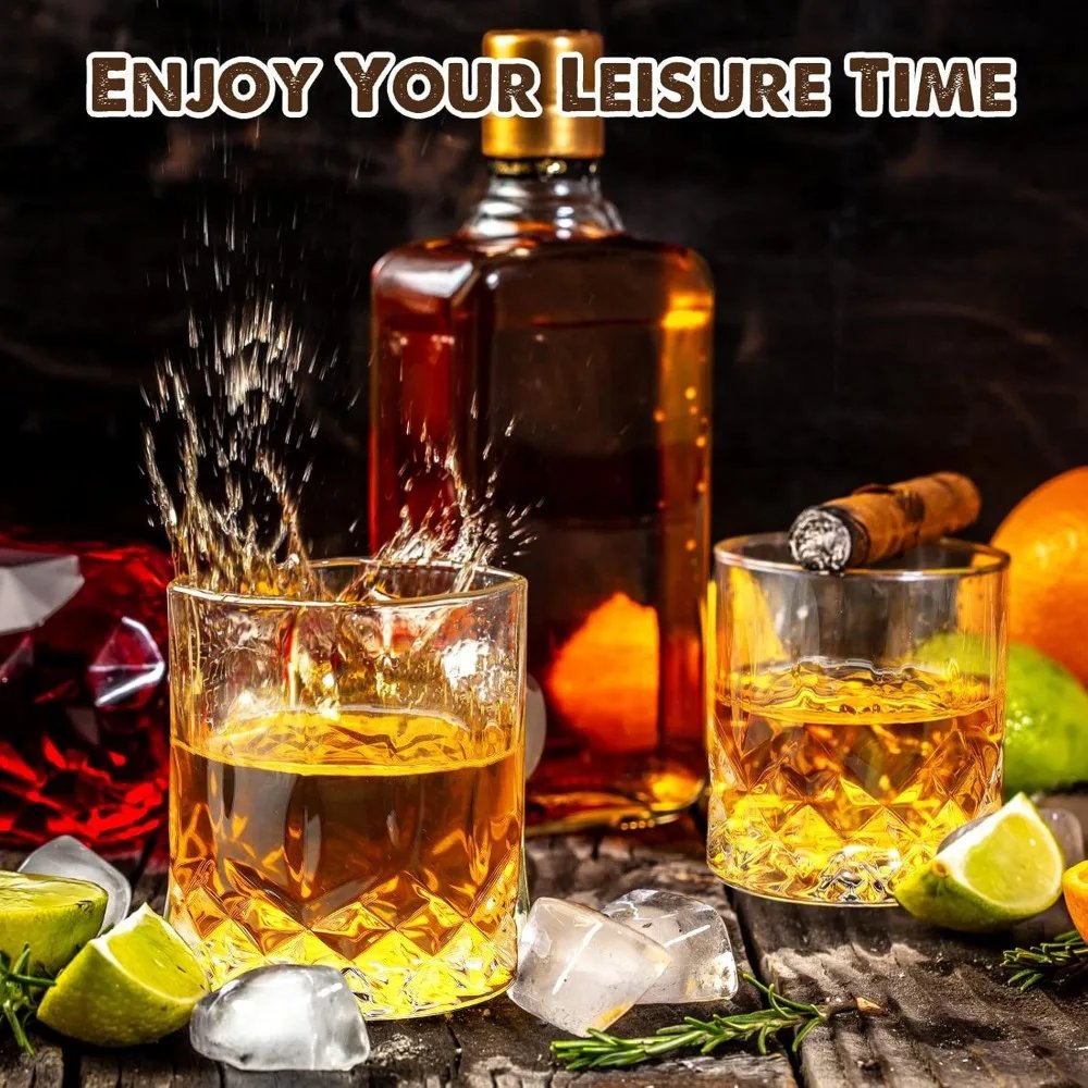 36 Pieces Whiskey Glasses Bulk Old Fashioned Crystal Rocks Glasses 12 oz for Whiskey Bourbon Cocktail Vodka Liquor Drinks Gift
