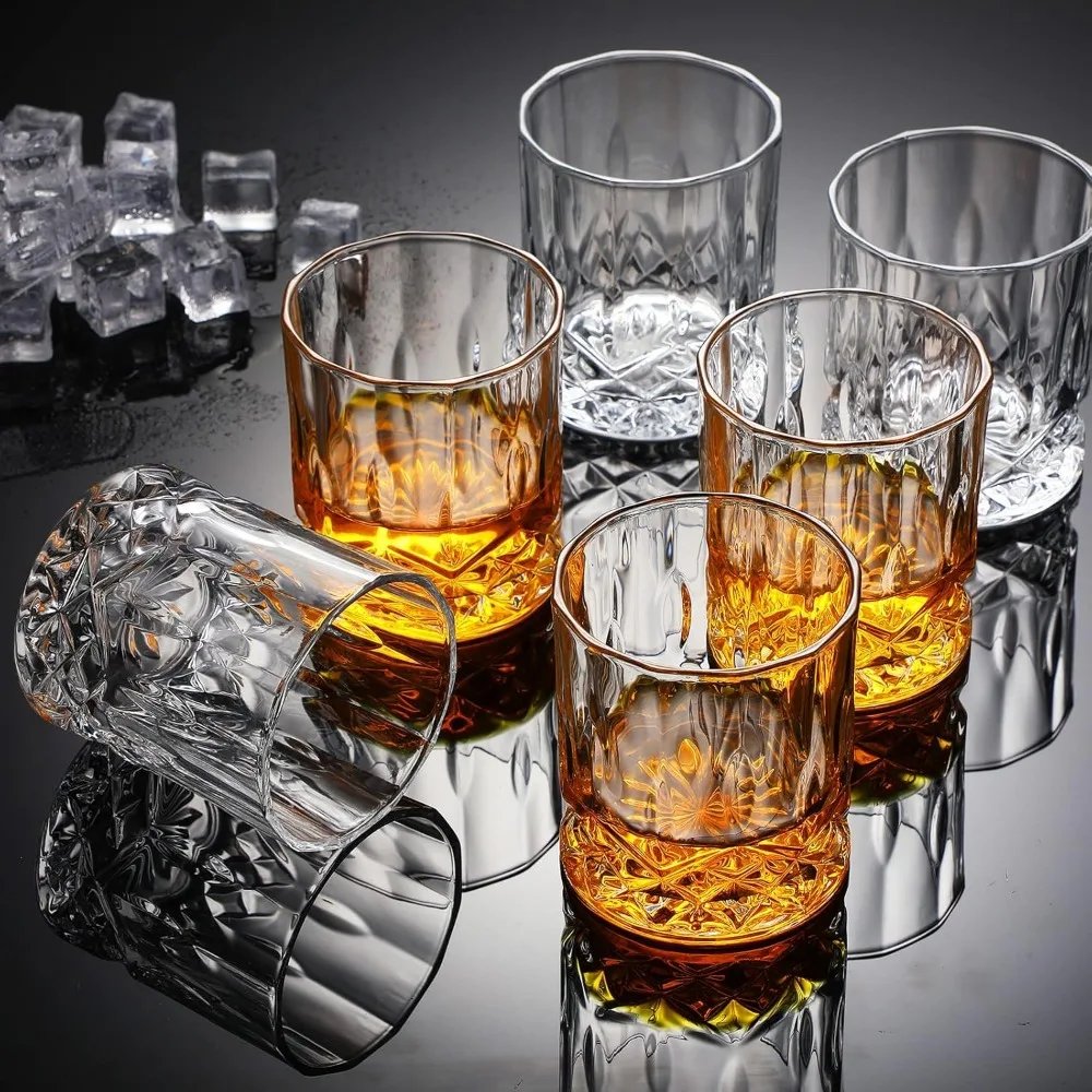 36 Pieces Whiskey Glasses Bulk Old Fashioned Crystal Rocks Glasses 12 oz for Whiskey Bourbon Cocktail Vodka Liquor Drinks Gift