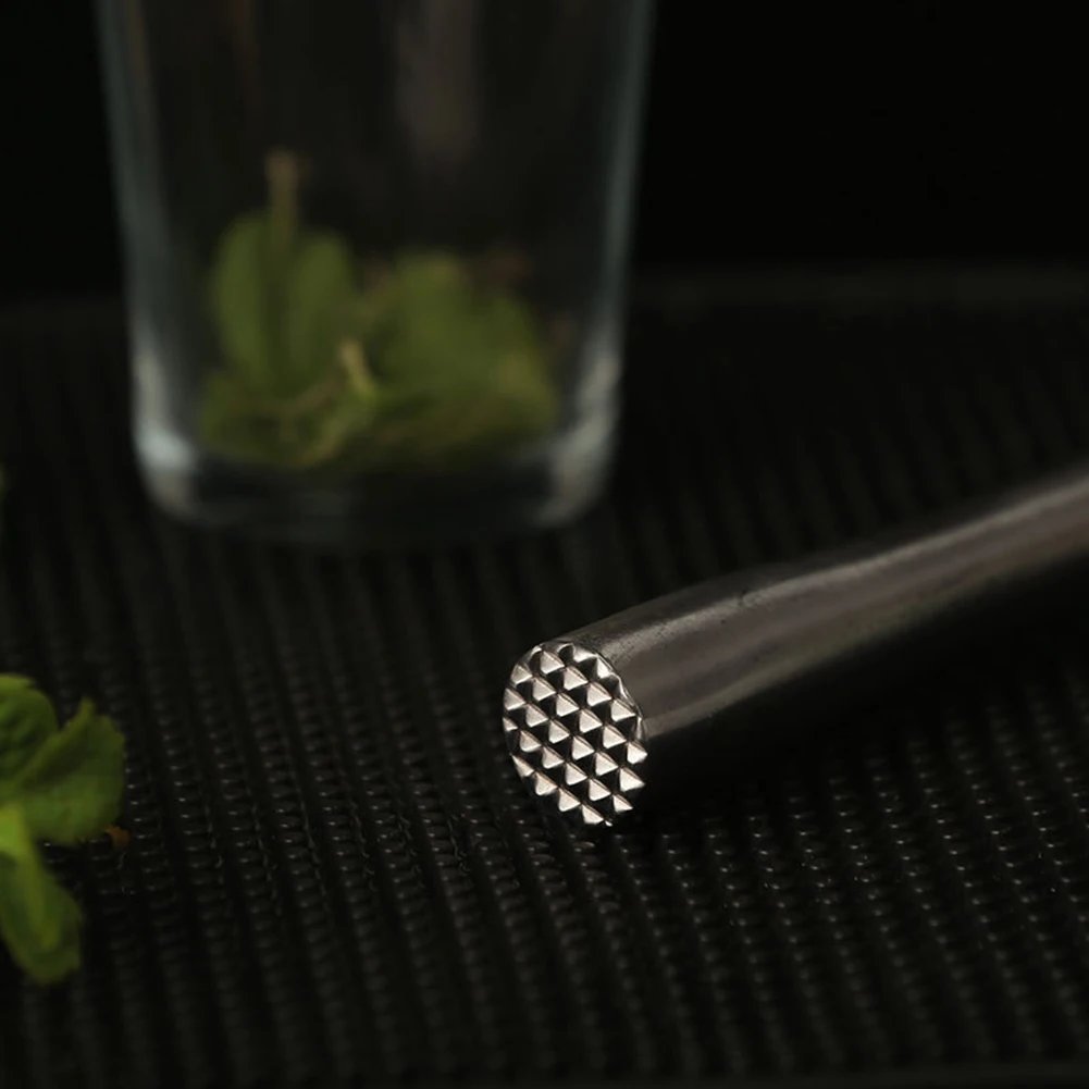 Stainless Steel Wine Mixing Stick Muddler  Cocktail Stirrer Shaker Ice Crusher Comfortable Grip Handle Barware Tool