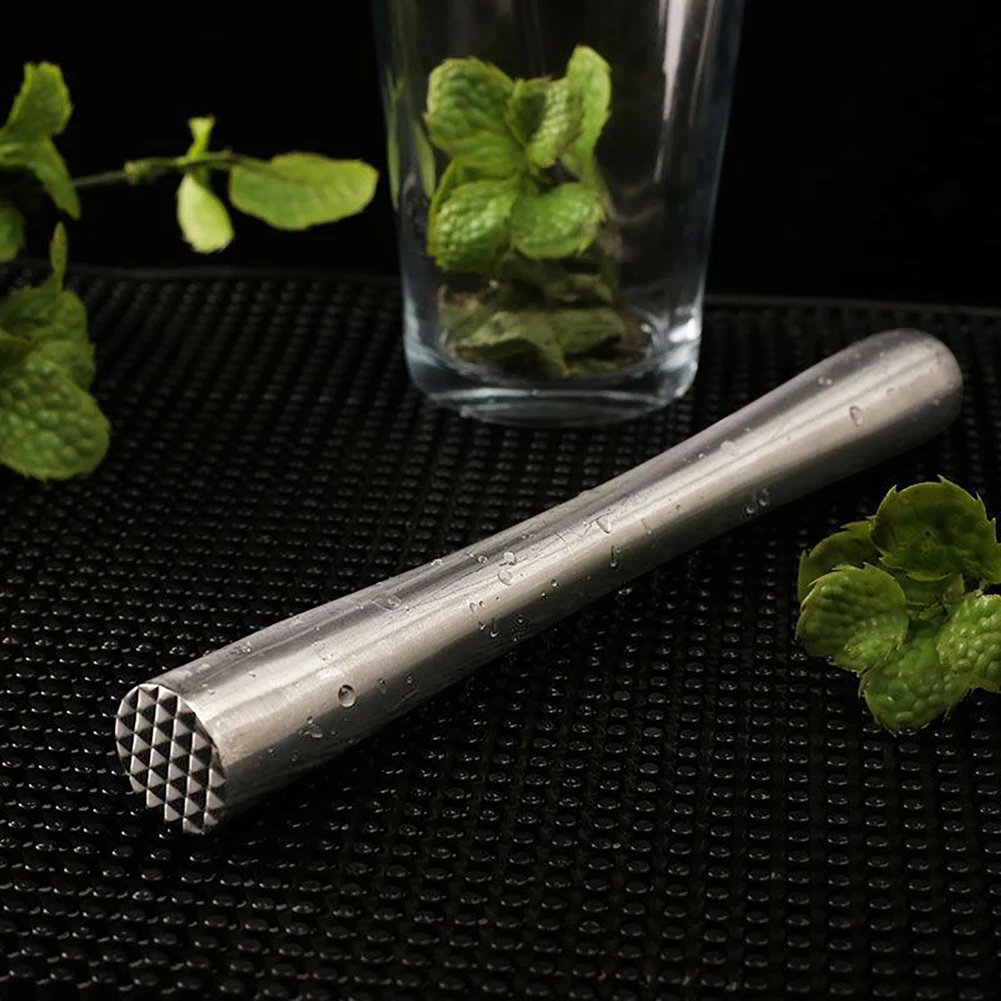 Stainless Steel Wine Mixing Stick Muddler  Cocktail Stirrer Shaker Ice Crusher Comfortable Grip Handle Barware Tool