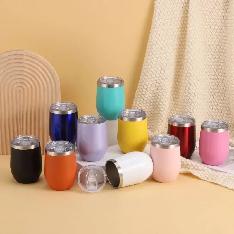 360ml 12oz Thermal Insulated Stainless Steel Tumbler Double Wall Water Bottle Portable To Go Coffee Mug Travel Dinking Cup