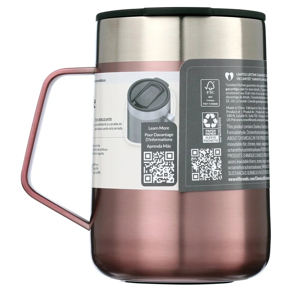 Vacuum Insulated Stainless Steel Mug with Handle Splash Proof Lid Non Slip Base Travel Cup Coffee Tea 14oz Brewer Friendly Vacuum Insulated Stainless Steel Mug with Handle Splash Proof Lid Non Slip Base Travel Cup Coffee Tea 14oz Brewer Friendly