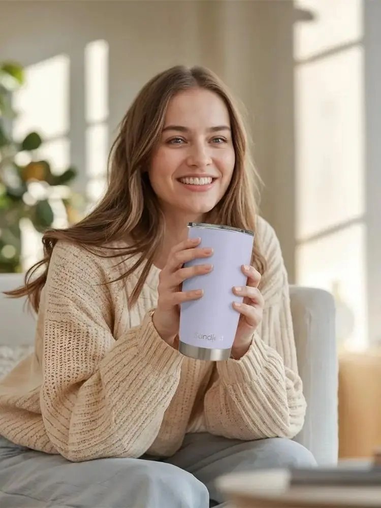 20oz Stainless Steel Double Wall Vacuum Insulated, Travel Coffee Cup, Gifts for Men Women Birthday Christmas