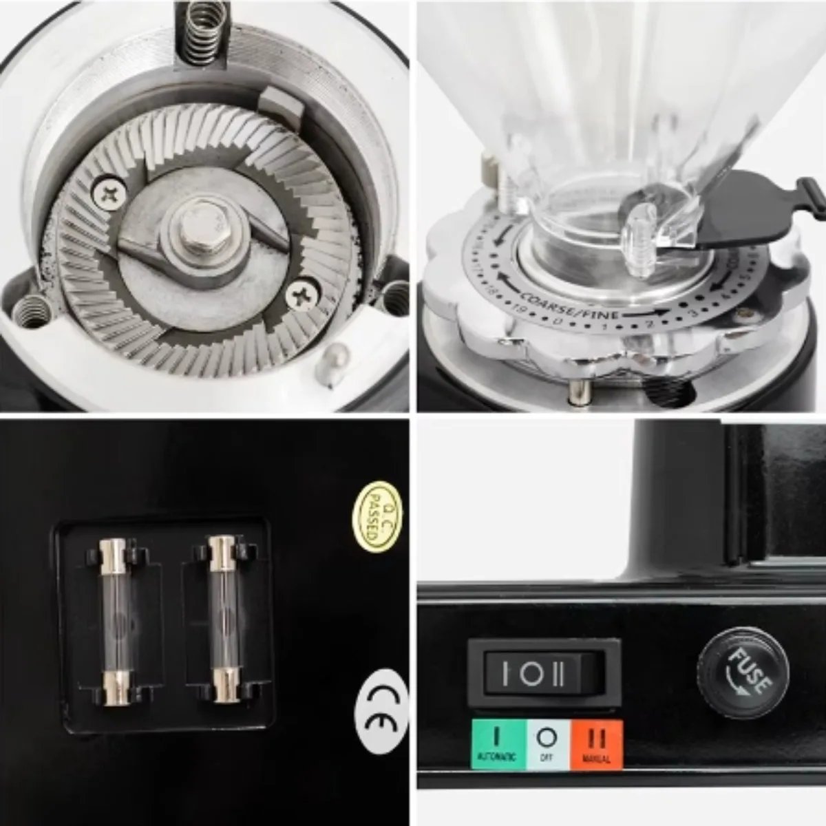 Electric Coffee Bean Grinder 35oz Flat Burr Coffee Grinder with 19 Grinding Settings 800g Electric Coffee Mill Machine