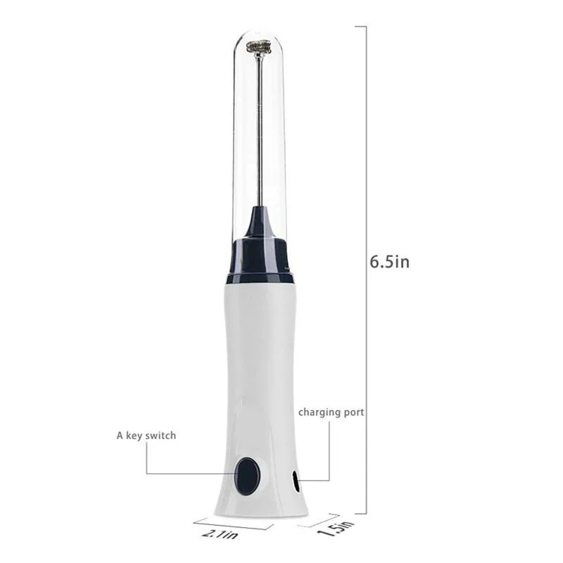 Electric Milk Foamer Blender Wireless Coffee Whisk Mixer Handheld Egg Beater Cappuccino Frother Mixer USB Portable Kitchen Tools