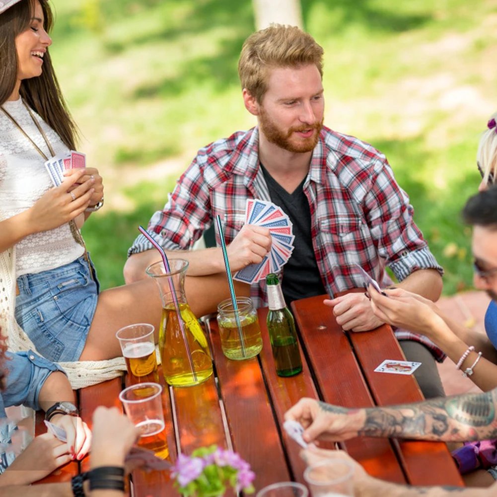 4Pcs Stainless Steel Straw with Straw Brush Replacement Straw Drinking Straws for Stanley 40oz Cup Accessories