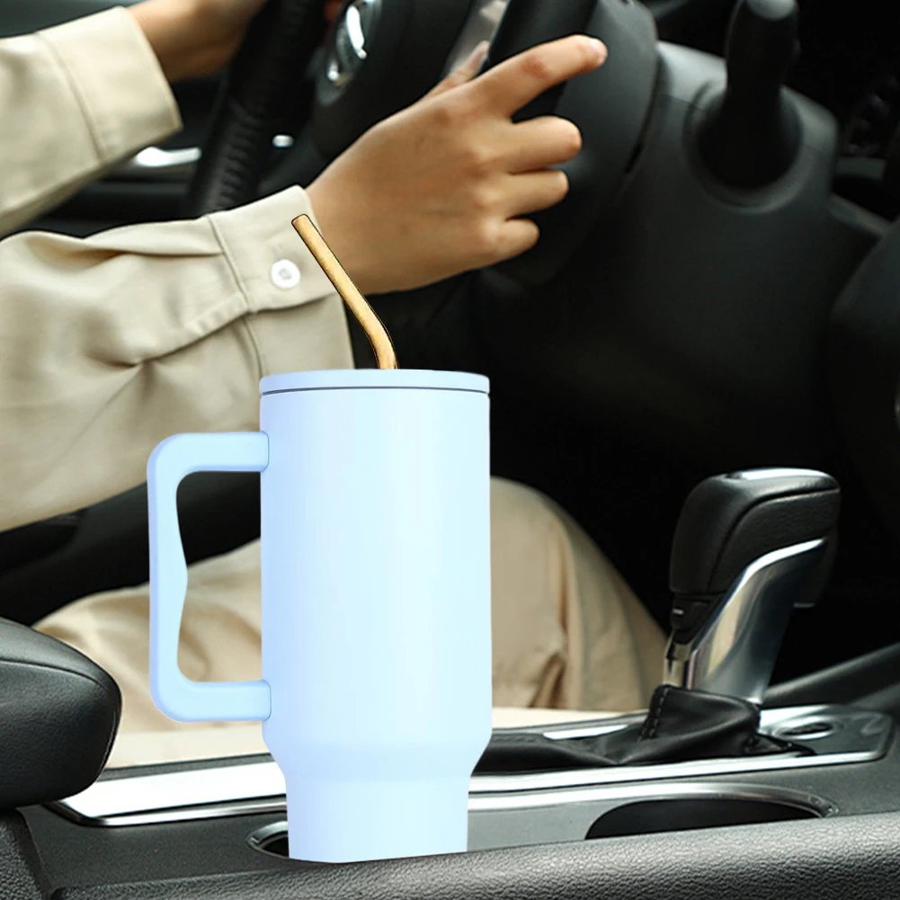 4Pcs Stainless Steel Straw with Straw Brush Replacement Straw Drinking Straws for Stanley 40oz Cup Accessories