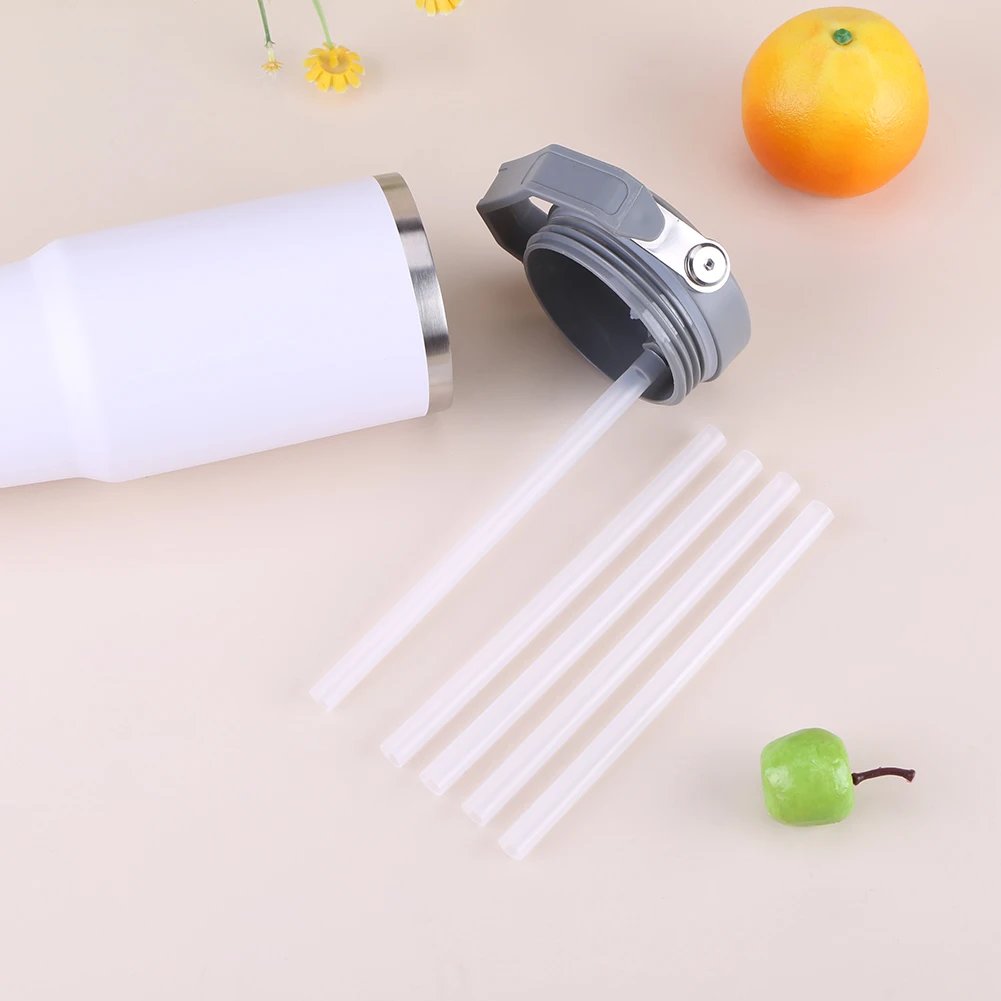 5Pcs Replacement Straws Wear-Resistant Reusable Straws Long Straws Plastic Straws for Stanley 30oz Accessories